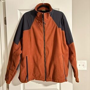 Cabela’s Men’s Orange and Black Fleece Jacket Sz XL